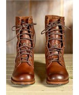 Handmade MENS Boots Military High Ankle Combat Formal Brown Leather Casu... - €134,74 EUR