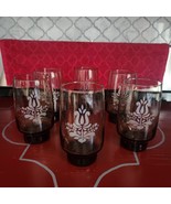 Pfaltzgraff Village Libbey 14 oz Etched Tumblers Glasses Set 6 Etched Br... - $59.39