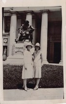 Madrid Spain~Women In Front Of Statue Of Velazquez~Photo Postcard - £6.79 GBP