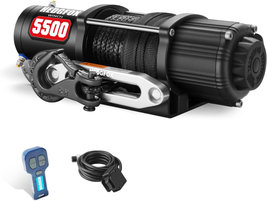 5500Lbs Electric Winch Recovery Winch with Wireless Handheld Remote and Corded C - £218.91 GBP