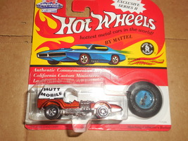 1993 Hot Wheels Red/White &quot;Mutt Mobile&quot; Collet 11524 Vintage Collection w/Button - £4.79 GBP
