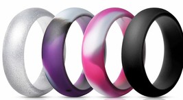 Silicone Wedding Rings For Women - Disney Camo Combo Set Of 4 - £14.06 GBP