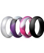Silicone Wedding Rings For Women - DISNEY CAMO COMBO SET OF 4 - £13.84 GBP