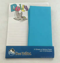 Vintage sea world dolly dolphin stationery lined writing paper and envel... - $45.49