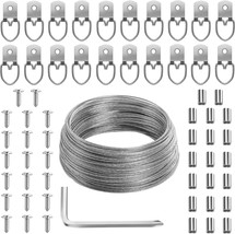 Mr. Pen- Picture Hanging Wire Kit, 100Ft Picture Wire Hanging, D Rings P... - £14.54 GBP