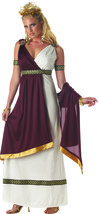 California Costumes Women&#39;s Roman Empress Costume,White/Burgundy, Small - £97.68 GBP