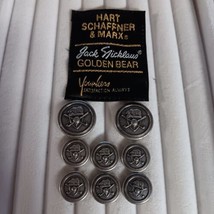 Hart Schaffner Marx Silver Blazer Buttons 8 2-Large 6-Small Waterbury Go... - $16.95