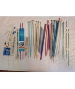 Vintg Lot Susan Bates Silvalume Knitting Needles Aluminum Tapered Ball B... - £14.80 GBP