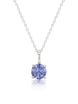 Authentic Crislu December Birthstone Charm Pendant in Platinum - Blue Topaz - $83.16