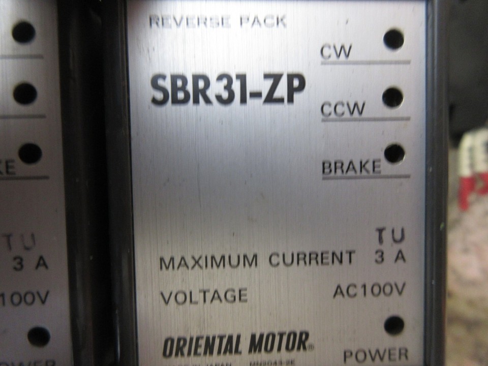 ORIENTAL MOTOR REVERSE PACK SBR31-ZP AC100V LOT OF 2 PIECES Item image 4