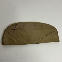 WWII US Army Khaki Garrison Cap Size 7 Gerber 1942 1943 - $18.73