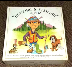 Hunting and Fishing Trivia Board Game Mountain Man Outdoors 1985 VTG good cond - £5.50 GBP
