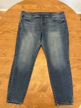 Evri Jeans Womens 20W Skinny Stretch Blue High 44.5x26 Jeggings Dark Pants - £13.23 GBP
