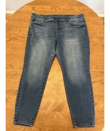 Evri Jeans Womens 20W Skinny Stretch Blue High 44.5x26 Jeggings Dark Pants - £13.22 GBP