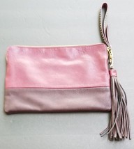 The Limited Large Wristlet Clutch Handbag Color Block Make-up Zip Top Case - £32.39 GBP