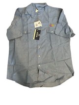 NWT Fort Worth Zoo Uniform Short Sleeved Pearl Snap Shirt Big Smith X-Large - £23.72 GBP
