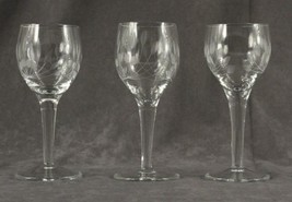 Vintage Elegant Cut Glass Crystal Liquor Cordial Stemware 3PC Lot 5.25&quot; ... - $15.08 CAD