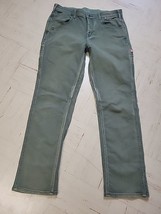 Dovetail Workwear Womens Shop Pants 8x30 Olive Green Denim Caprenter Work Rugged - £39.86 GBP