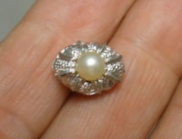MEN&#39;S Tie Tack Pin in 12K Gold Filled and 5 mm Pearl - FREE SHIPPING - $33.00