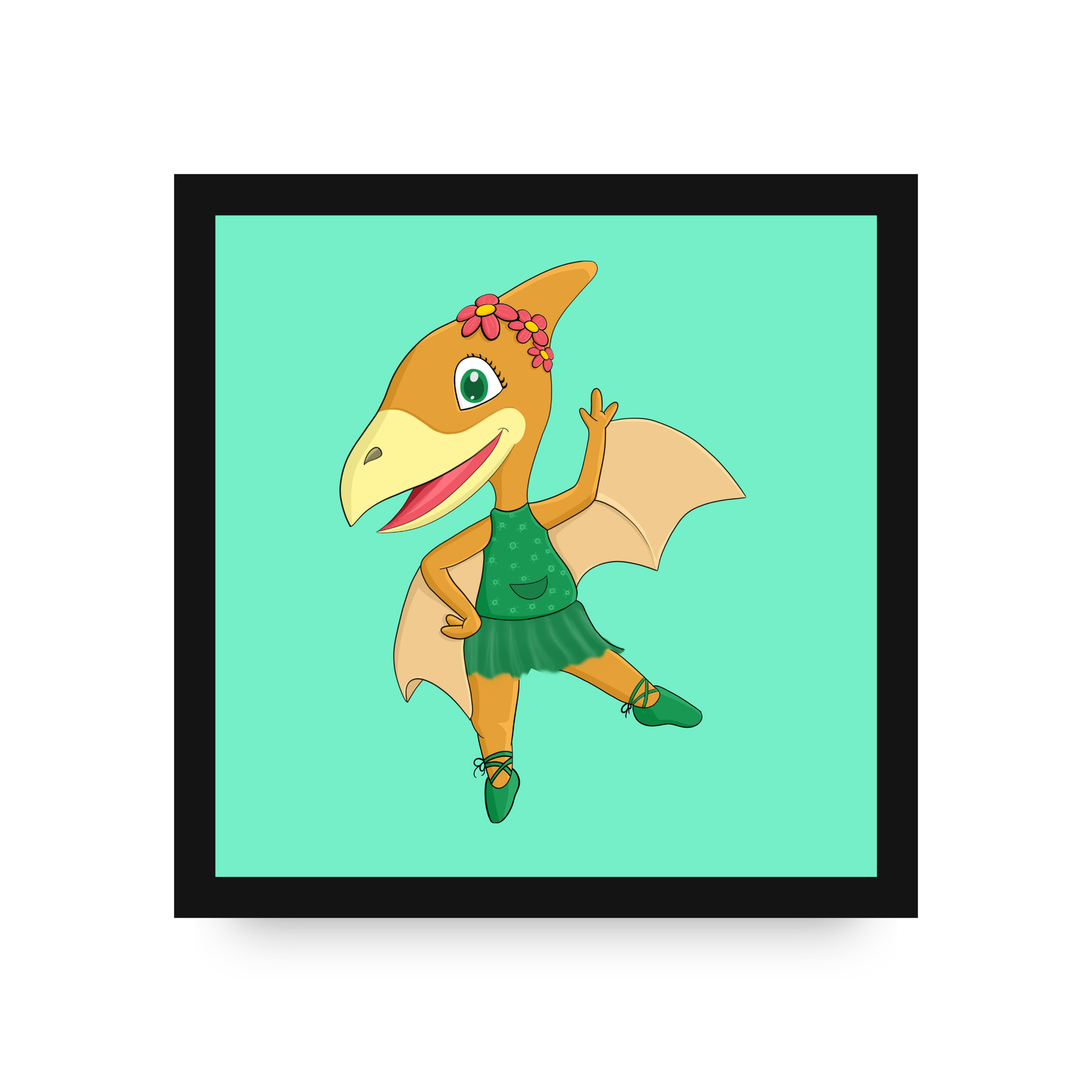 Tabby the Pterodactyl Canvas by Dancing Littles Jungle - $35.99+