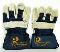 Rigger Gloves Size 10/L Ivory Cow Hide Work Predator Signature Glove Ron... - £6.38 GBP