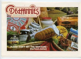 Delfannies Restaurant Please Don&#39;t Eat This Brochure Fort Collins Colorado 1980s - £9.48 GBP