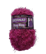 Bernat Bling Bling Yarn Cabaret Crimson 1 Skein 90Yds 1.75oz 100% Nylon ... - $5.70