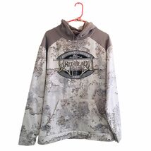 RedHead Hoodie Men Large White Gray Camo Tundra Deer Antlers Performance - $25.60