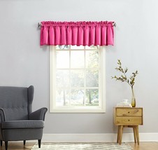 Solid Bold Pink Tailored Window Valance, Rod Pocket, Dimensions: 54&quot; x 18&quot; -NEW - £10.89 GBP