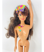 Vintage Glitter Beach Teresa Doll Brunette Green Eyes Nude 1992 - $275.79 MXN