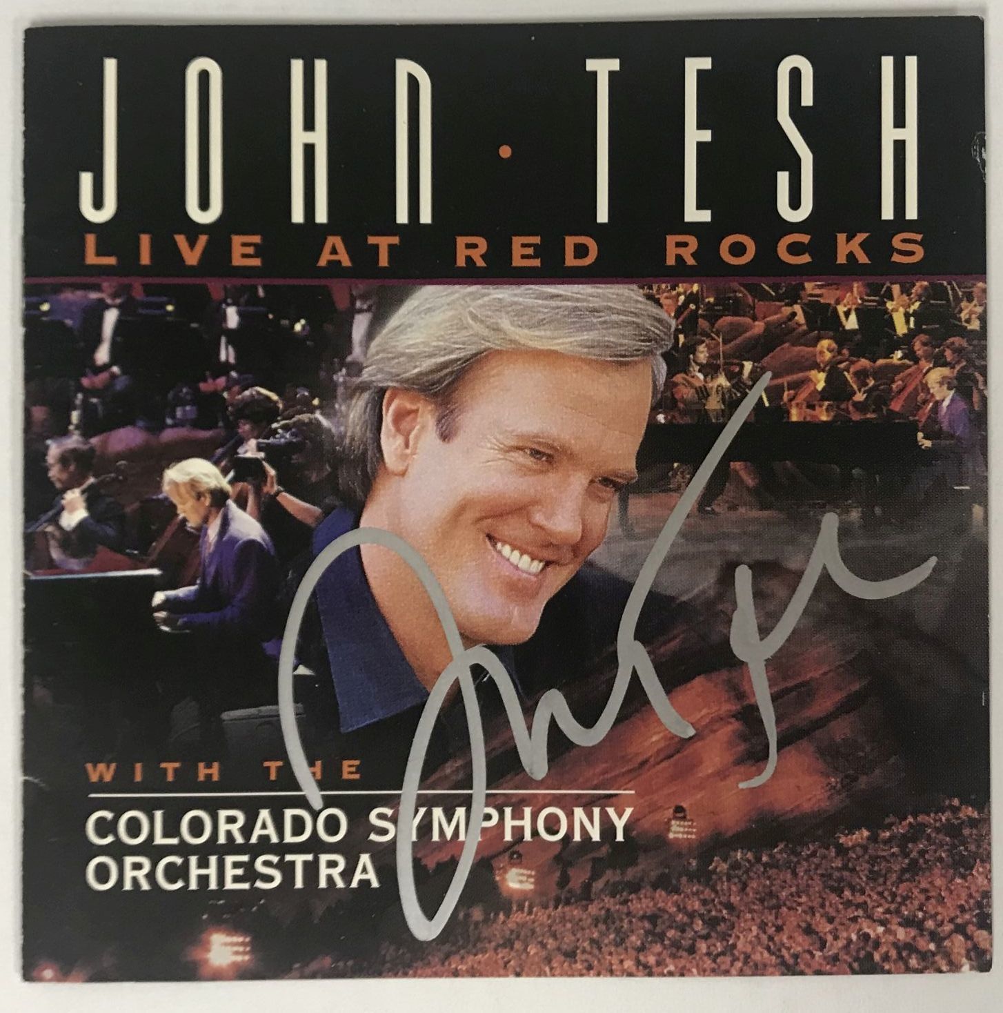 John Tesh Signed Autographed &quot;Live at Red Rocks&quot; CD Cover - COA Card - $29.99