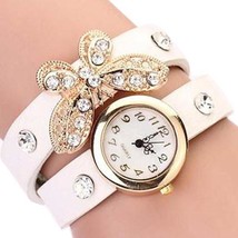 Butterfly Diamond Leather Watch - £35.37 GBP