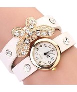 Butterfly Diamond Leather Watch - £35.96 GBP