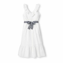 Vineyard Vines Target Sundress white seersucker Midi Dress tiered ruffle sz L - £39.32 GBP