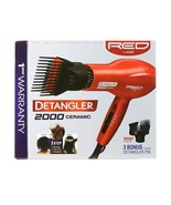 Hair Blower Blow Dryer with 3 Comb Attachments Red for Styling Straighte... - $714.72 MXN