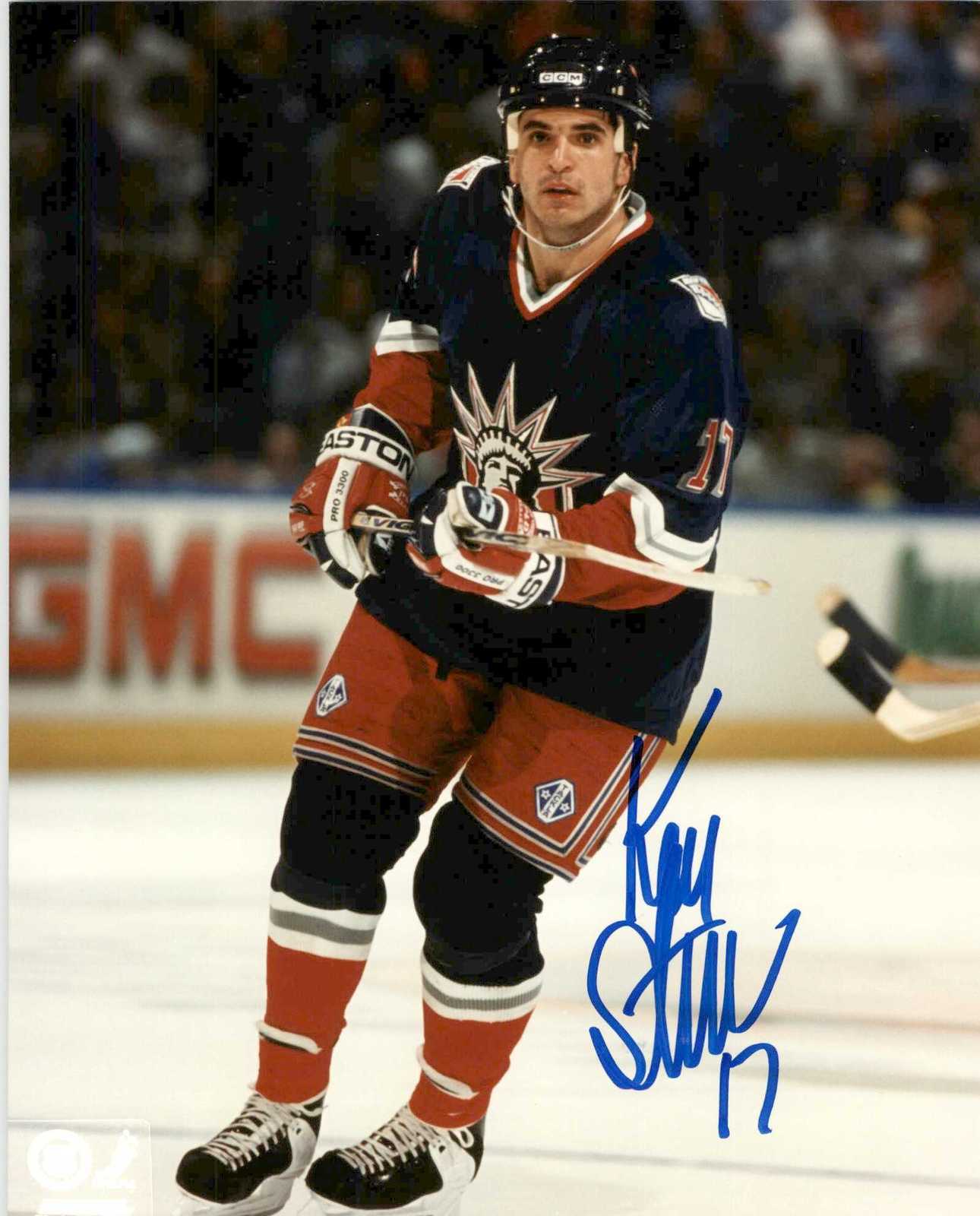 Kevin Stevens Signed Autographed Glossy 8x10 Photo - New York Rangers - $15.00