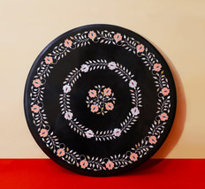 30&quot; Black Marble &amp; Semi Precious Inlay Centre Table Top Shape: Round - £957.01 GBP