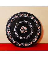 30&quot; Black Marble &amp; Semi Precious Inlay Centre Table Top Shape: Round - £943.95 GBP