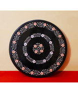 30&quot; Black Marble &amp; Semi Precious Inlay Centre Table Top Shape: Round - €2.160,83 EUR