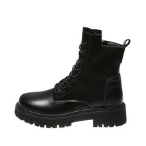 Fashion Women Martin Boots Leather Round Toe Tooling Boot Unisex Boots Ankle Boo - £55.35 GBP