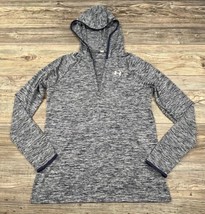 Under Armour Tech Twist Hoodie Women&#39;s Medium Heather Blue Lightweight R... - $17.82