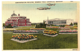 Administration Building Bowman Field Louisville Kentucky Airport Postcard - £7.71 GBP