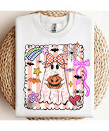 Cute Pumpkin Ghost PNG, Girly Halloween PNG, Preppy Spooky PNG Shirt Design - $3.43 CAD