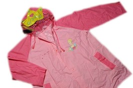 Pink Raincoat Princess Design Nylon For Kid Toddler Young Girl Sizes With Hood  - £7.73 GBP+