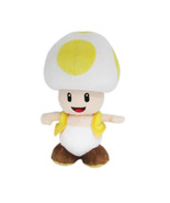 Little Buddy Super Mario Bros Yellow Toad 8 in Koopa Plush Stuffed anima... - £22.19 GBP