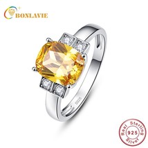 Itrine 925 sterling silver square ring woman luxury wedding bands jewelry natual yellow thumb200