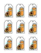 Orange Candle Tags-Digital Download-ClipArt-ArtClip-Digital - $1.25