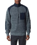 Men’Quarter-Zip Long Sleeve Pullover Patch Sweater 2XL Celestrial blue navy - $121.72 CAD