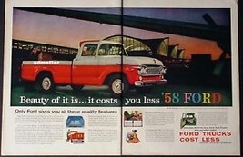 1958 Ford Styleside Pickup Truck Ad HUGE advertisement - £5.03 GBP