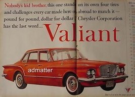 1959 red Valiant two page Ad vintage advertisement - £3.58 GBP